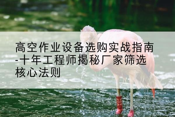 云县剪叉式升降机厂家-高空作业设备选购实战指南-十年工程师揭秘厂家筛选核心法则