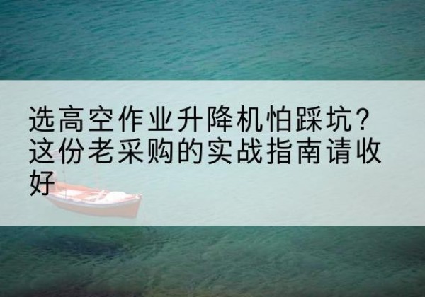 云县高空作业升降机厂家推荐-选高空作业升降机怕踩坑？这份老采购的实战指南请收好